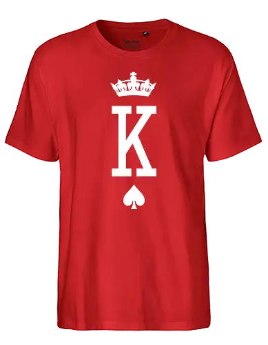 King - king, könig, karte, Spielkarte, fun - Fairtrade T-Shirt