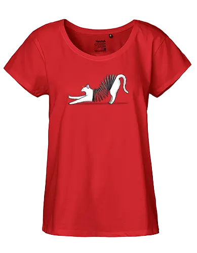 sHero of Timt - cat, katze, Magische Spirale, 90s, mornings, montag, müde, sleepy, SHero of Timey - Fairtrade Girl Shirt