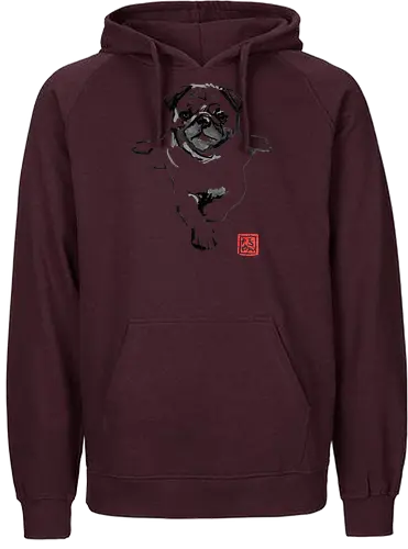 Carlie On The Floor - mops, hund, tier - Fairtrade Hoodie
