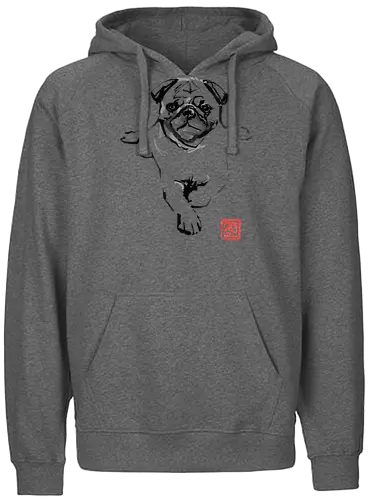 Carlie On The Floor - mops, hund, tier - Fairtrade Hoodie