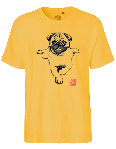 Carlie On The Floor - mops, hund, tier - Fairtrade T-Shirt