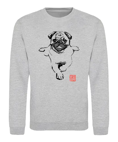 Carlie On The Floor - mops, hund, tier - Sweatshirt