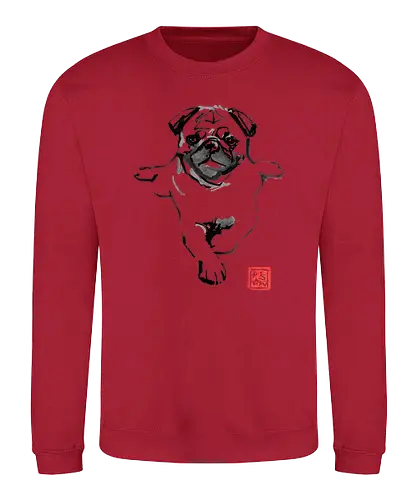 Carlie On The Floor - mops, hund, tier - Sweatshirt