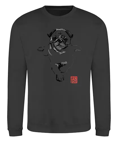 Carlie On The Floor - mops, hund, tier - Sweatshirt