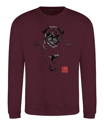 Carlie On The Floor - mops, hund, tier - Sweatshirt