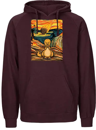 The Roar - der schrei, Munch, dinosaurier, dino, extinct, meteor, scrm, the scrm - Fairtrade Hoodie