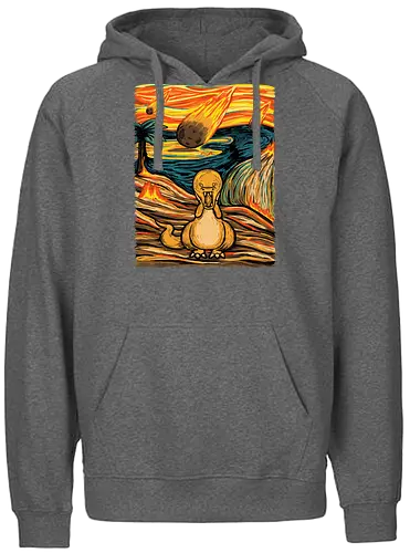 The Roar - der schrei, Munch, dinosaurier, dino, extinct, meteor, scrm, the scrm - Fairtrade Hoodie