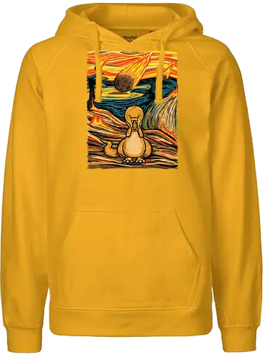 The Roar - der schrei, Munch, dinosaurier, dino, extinct, meteor, scrm, the scrm - Fairtrade Hoodie