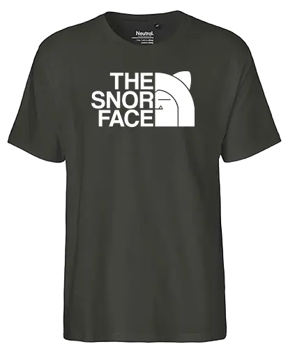 The snor face - north, pocket, monster, mashup, sleep, sleeping, schlafen, snore - Fairtrade T-Shirt