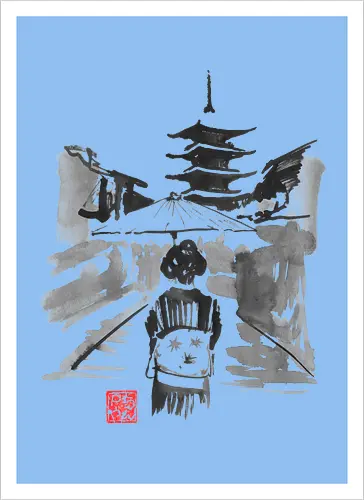 Geisha And Pagode