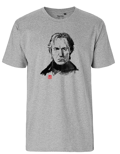 Alan - alan rickman, snape, Severus, sumi-e, Actor - Fairtrade T-Shirt
