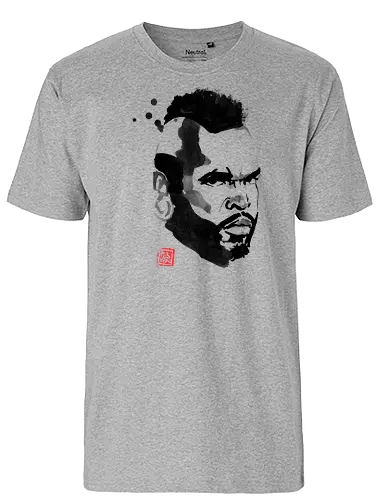 Baracus - Mr T, B.A., sumi-e, a-tm - Fairtrade T-Shirt