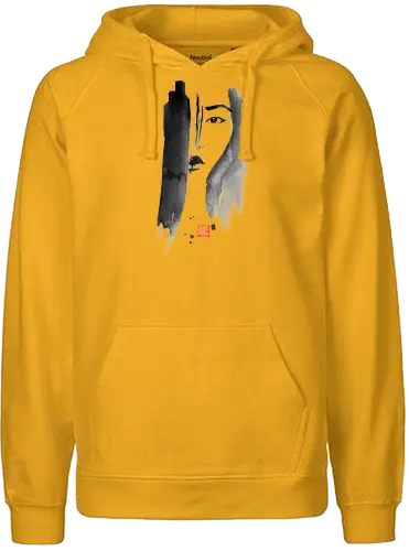 Portrait - japan, gesicht, sumi-e, Buty - Fairtrade Hoodie
