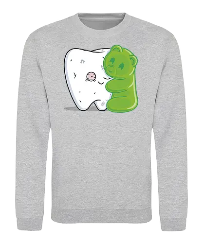 Gummy Hug - gummibär, Zahn, hug, fun, umarmung, Zahnarzt - Sweatshirt