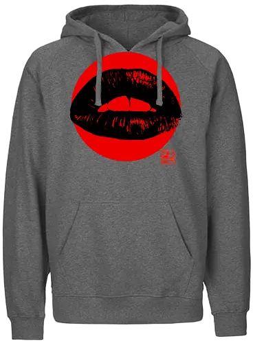 Lips - Lippen, kiss, sumi-e, kunst - Fairtrade Hoodie