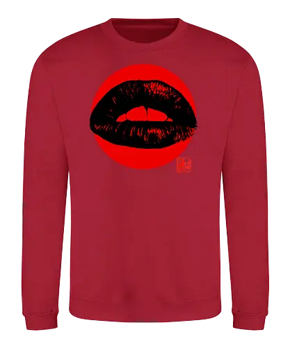 Lips - Lippen, kiss, sumi-e, kunst - Sweatshirt