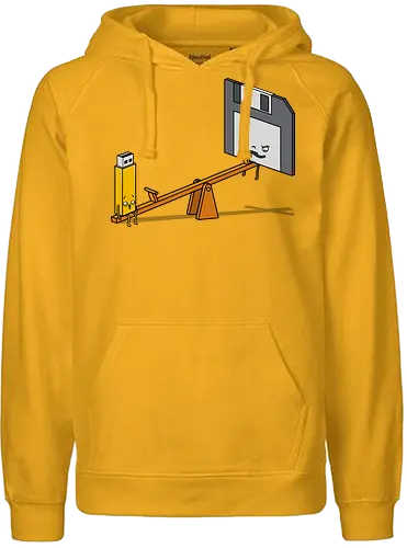 Rockerprank - it, Wippe, Usb Stick, Floppy Disk, Diskette - Fairtrade Hoodie
