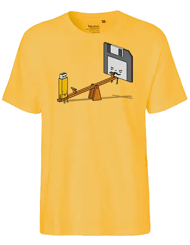 Rockerprank - it, Wippe, Usb Stick, Floppy Disk, Diskette - Fairtrade T-Shirt