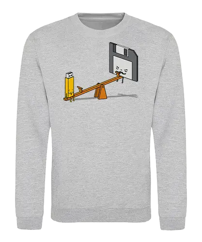 Rockerprank - it, Wippe, Usb Stick, Floppy Disk, Diskette - Sweatshirt