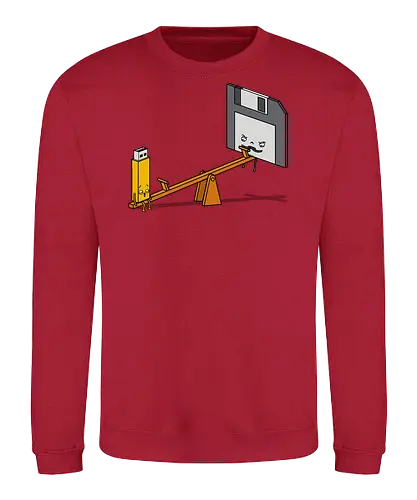 Rockerprank - it, Wippe, Usb Stick, Floppy Disk, Diskette - Sweatshirt