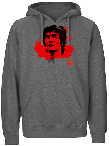 Bruce - lee, bäm, kung fu, sumi-e - Fairtrade Hoodie