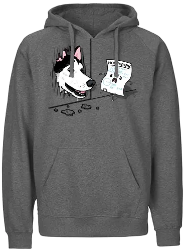 Homework in Panic! - Homework, dog, Hat mein Hund gefressen, Hausaufgaben, fun - Fairtrade Hoodie