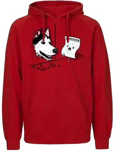 Homework in Panic! - Homework, dog, Hat mein Hund gefressen, Hausaufgaben, fun - Fairtrade Hoodie