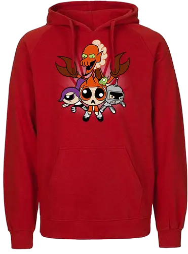 Futurepuffs! - scifi, cartoon, mashup, Futur, Puff, power - Fairtrade Hoodie