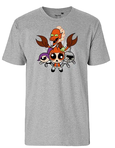 Futurepuffs! - scifi, cartoon, mashup, Futur, Puff, power - Fairtrade T-Shirt