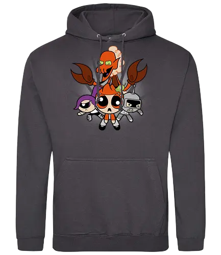 Futurepuffs! - scifi, cartoon, mashup, Futur, Puff, power - Standard Hoodie
