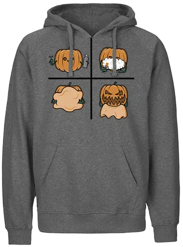 Pumpkin shave! - halloween, pumpkin, kürbis, fun, bart, beard - Fairtrade Hoodie