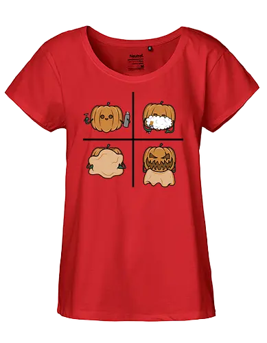 Pumpkin shave! - halloween, pumpkin, kürbis, fun, bart, beard - Fairtrade Girl Shirt