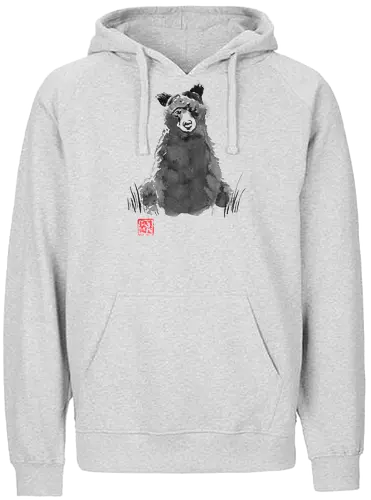 bear - bär, animal, tier, sumi-e, bear - Fairtrade Hoodie