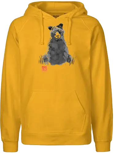 bear - bär, animal, tier, sumi-e, bear - Fairtrade Hoodie