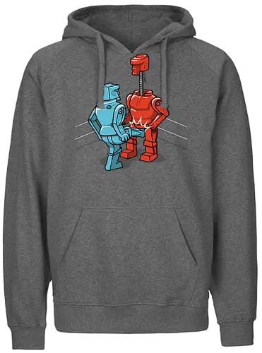 Blue Kick! - Rock em, Sock em, robot, kick, Nads - Fairtrade Hoodie