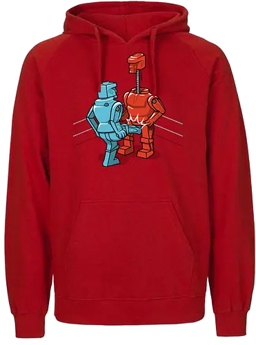 Blue Kick! - Rock em, Sock em, robot, kick, Nads - Fairtrade Hoodie
