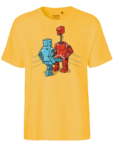 Blue Kick! - Rock em, Sock em, robot, kick, Nads - Fairtrade T-Shirt