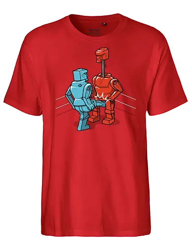 Blue Kick! - Rock em, Sock em, robot, kick, Nads - Fairtrade T-Shirt