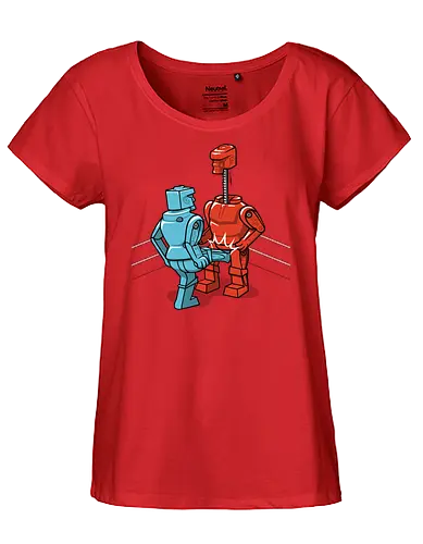 Blue Kick! - Rock em, Sock em, robot, kick, Nads - Fairtrade Girl Shirt