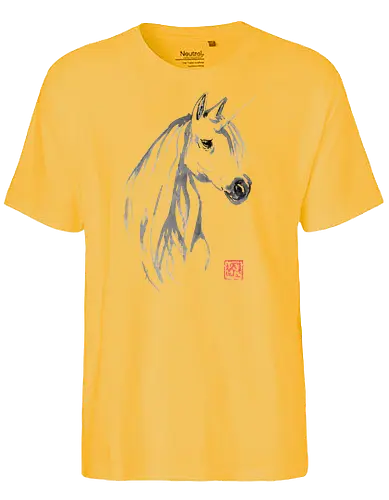 unicorn - einhorn, unicorn, sumi-e - Fairtrade T-Shirt