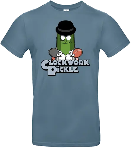 A Clockwork Pickle! - rick, pickle, mashup, Clockwork, Orange, movie, cartoon, serie - Standard T-Shirt