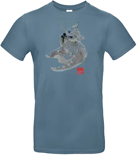 washing cat - cat, katze, neko, sumi-e, kawaii - Standard T-Shirt