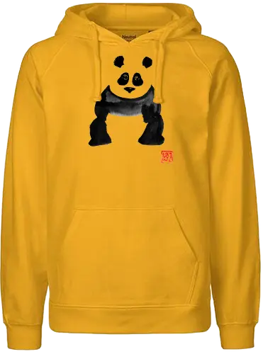 funny panda - panda, comic, funny, sumi-e - Fairtrade Hoodie