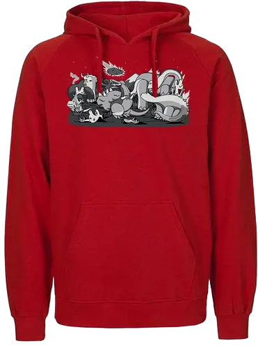 Cubist Extinction! - dino, Meteorite, Extinction, Cubism, Kubismus, kunst, art - Fairtrade Hoodie