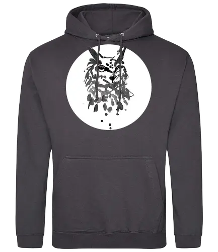 owl on white - owl, eule, sumi-e, tier, vogel, bird, japan - Standard Hoodie