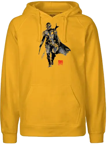 mando - tv, scifi, space opera, Mando, sumi-e - Fairtrade Hoodie