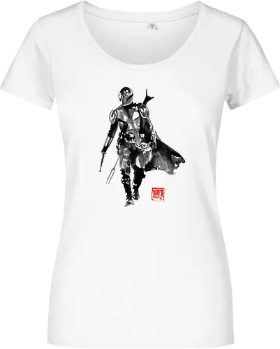 mando - tv, scifi, space opera, Mando, sumi-e - Women T-Shirt