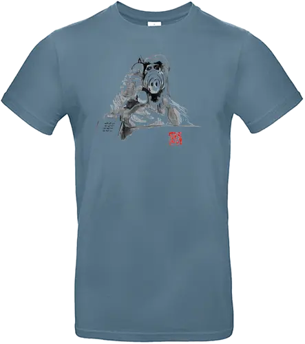 alf at the phone - alf, alien, Phone, tv, serie, sumi-e - Standard T-Shirt