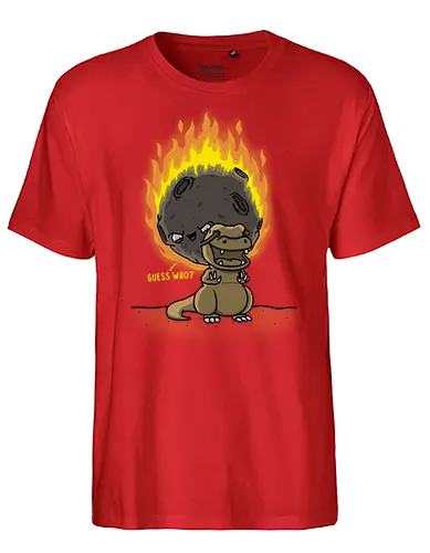 Guess Who?! - dino, dinosaurier, extinct, meteor, tyrannosaurus - Fairtrade T-Shirt
