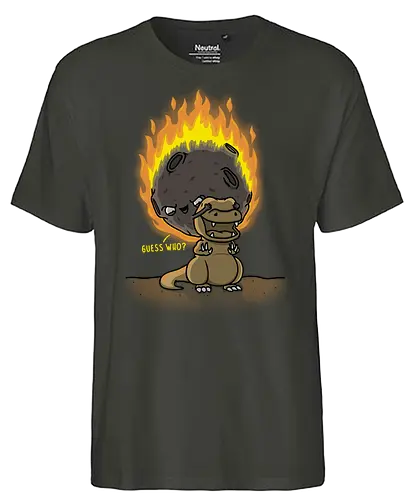 Guess Who?! - dino, dinosaurier, extinct, meteor, tyrannosaurus - Fairtrade T-Shirt